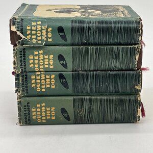 Mikhail Sholokhov And Quiet Flows the Don - Moscow 4 Volume Set - Vintage HC